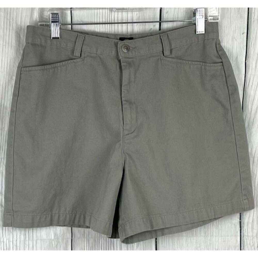 Vintage Dockers Size 10 Top Pocket Khakis Green Shorts with Front Pockets